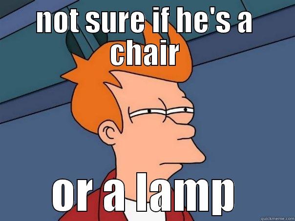 NOT SURE IF HE'S A CHAIR OR A LAMP Futurama Fry
