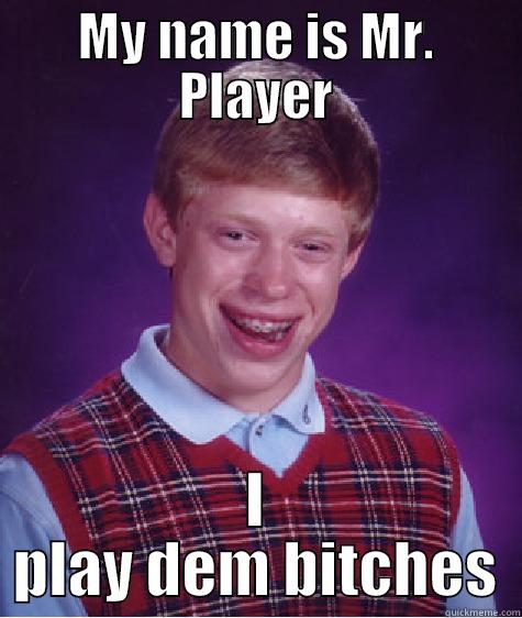 MY NAME IS MR. PLAYER I PLAY DEM BITCHES Bad Luck Brian