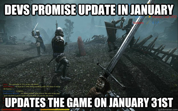 Devs promise update in january updates the game on january 31st - Devs promise update in january updates the game on january 31st  Misc