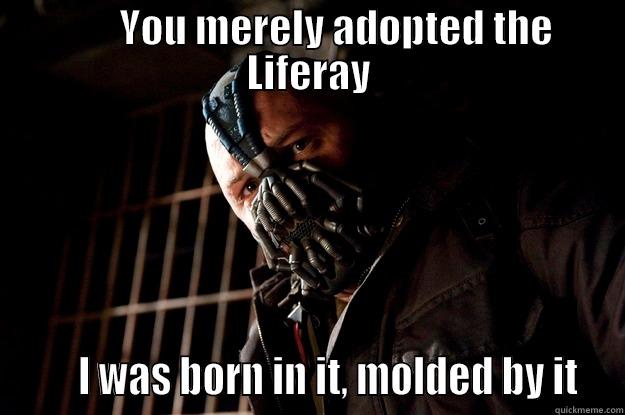        YOU MERELY ADOPTED THE LIFERAY       I WAS BORN IN IT, MOLDED BY IT  Angry Bane