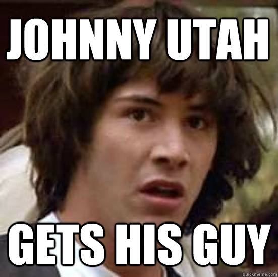 Johnny Utah Gets his guy  conspiracy keanu