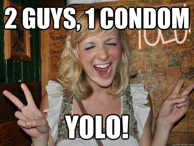 2 guys, 1 condom yolo! - 2 guys, 1 condom yolo!  Misc