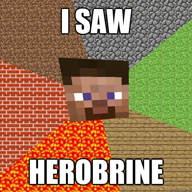 i saw herobrine  Minecraft