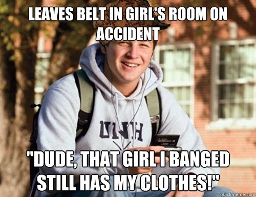 Leaves belt in girl's room on accident 