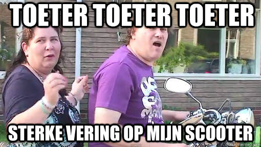 Toeter toeter toeter Sterke vering op mijn scooter - Toeter toeter toeter Sterke vering op mijn scooter  zanger rinus