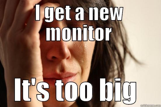 I GET A NEW MONITOR IT'S TOO BIG  First World Problems