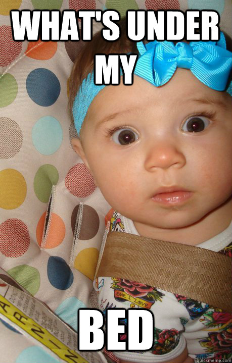 What's under my  bed  Shocked Baby