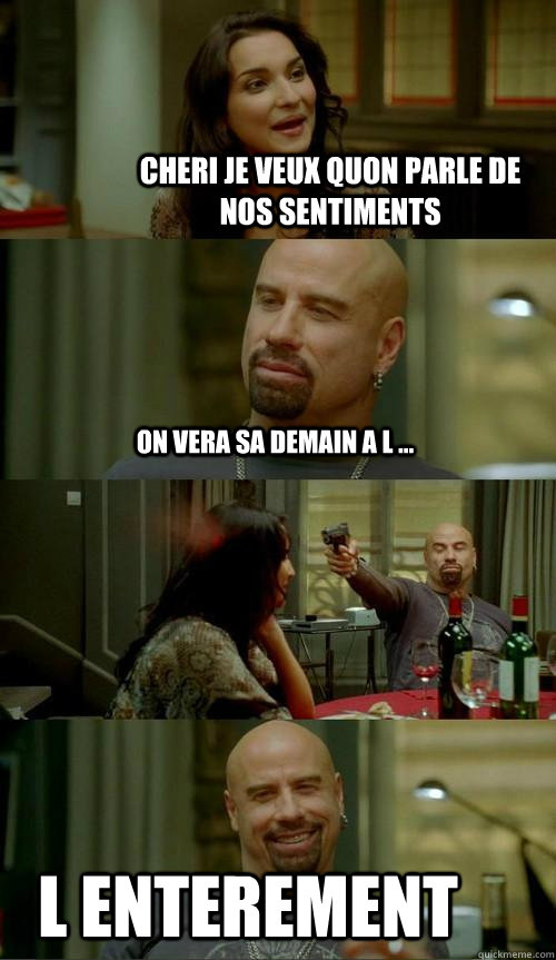 cheri je veux quon parle de nos sentiments l enterement on vera sa demain a l ...  Skinhead John