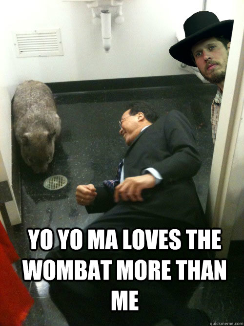 Yo Yo Ma Loves the wombat more than me - Yo Yo Ma Loves the wombat more than me  loves the wombat