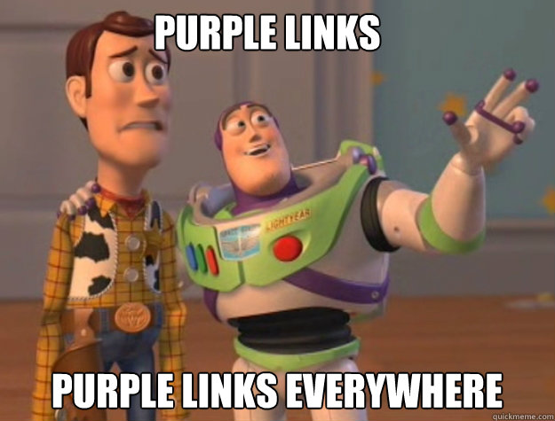purple links purple links everywhere  buzz