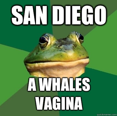 San Diego A whales vagina - San Diego A whales vagina  Foul Bachelor Frog