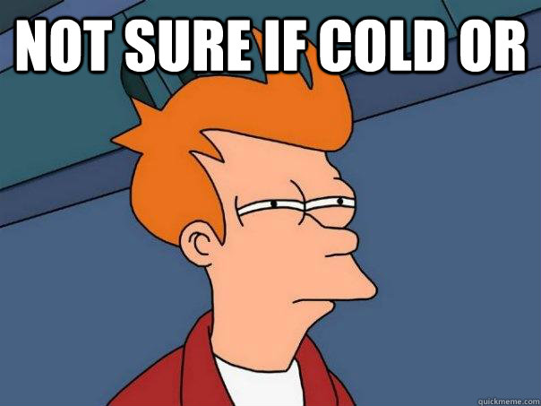 Not sure if cold or   Futurama Fry