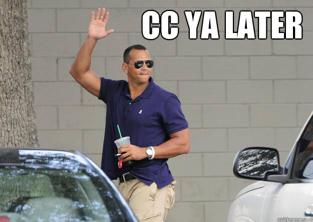 CC YA LATER   alex rodriguez waving cc ya later tigers sweep yankees