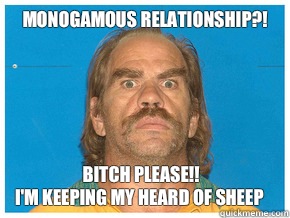 monogamous relationship?! Bitch please!!
I'm keeping my heard of sheep  Meme