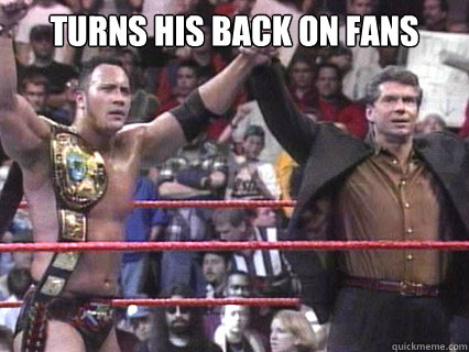 Turns his back on fans - Turns his back on fans  Bad Guy Rock