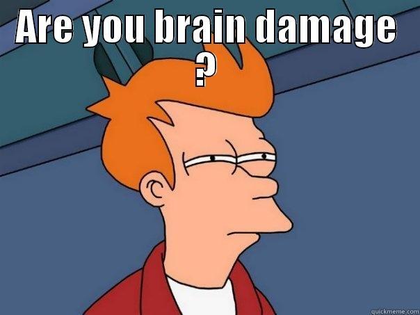 ARE YOU BRAIN DAMAGE ?  Futurama Fry