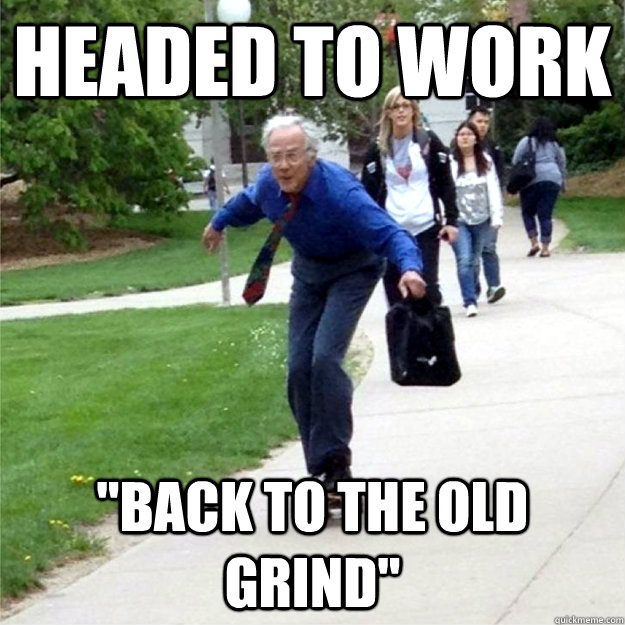 headed to work 