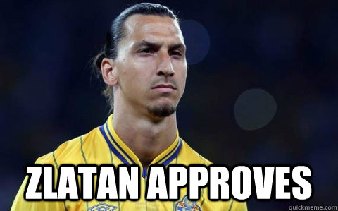  Zlatan approves -  Zlatan approves  Zlatan