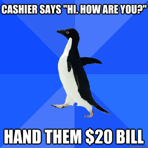 cashier says 