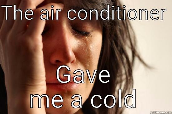THE AIR CONDITIONER  GAVE ME A COLD First World Problems