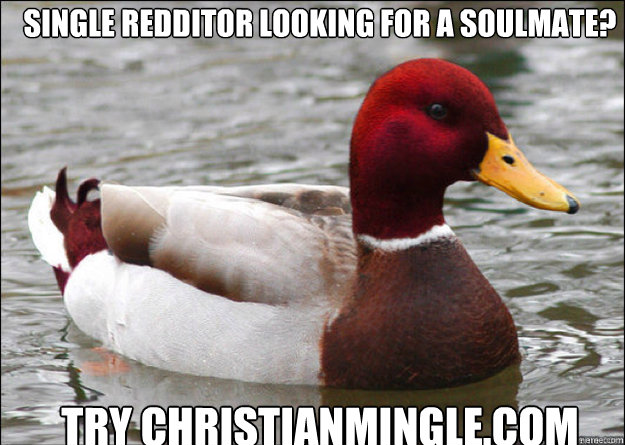 Single Redditor looking for a soulmate? Try Christianmingle.com  