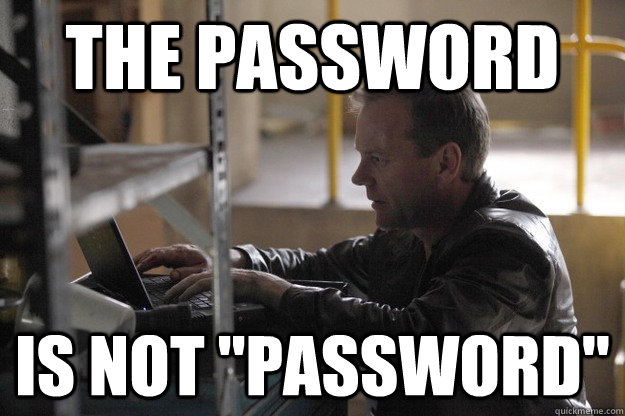The password is not 