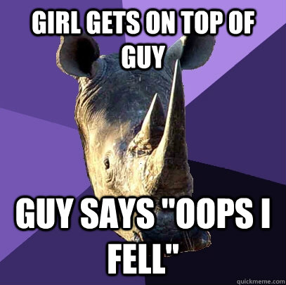Girl gets on top of guy Guy says 