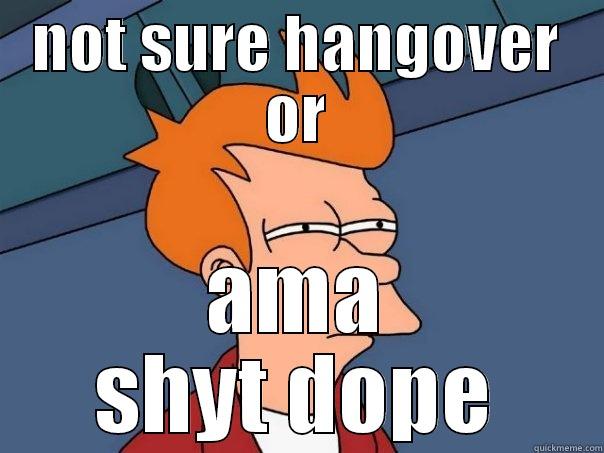 so dope shyt\ - NOT SURE HANGOVER OR AMA SHYT DOPE Futurama Fry