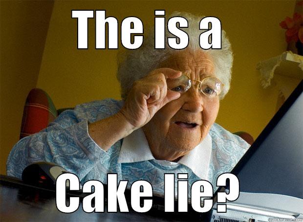 THE IS A CAKE LIE? Grandma finds the Internet