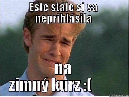 EŠTE STÁLE SI SA NEPRIHLÁSILA NA ZIMNÝ KURZ :(          1990s Problems