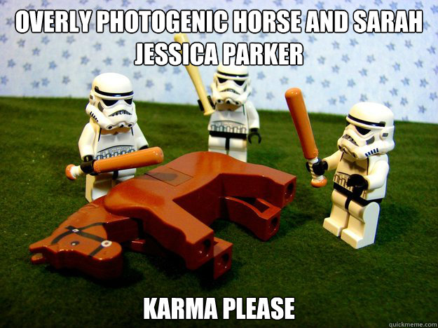 Overly photogenic horse and Sarah Jessica Parker KARMA PLEASE  Karma Please