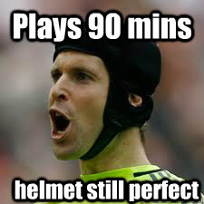Plays 90 mins helmet still perfect  Petr Cech Helmet