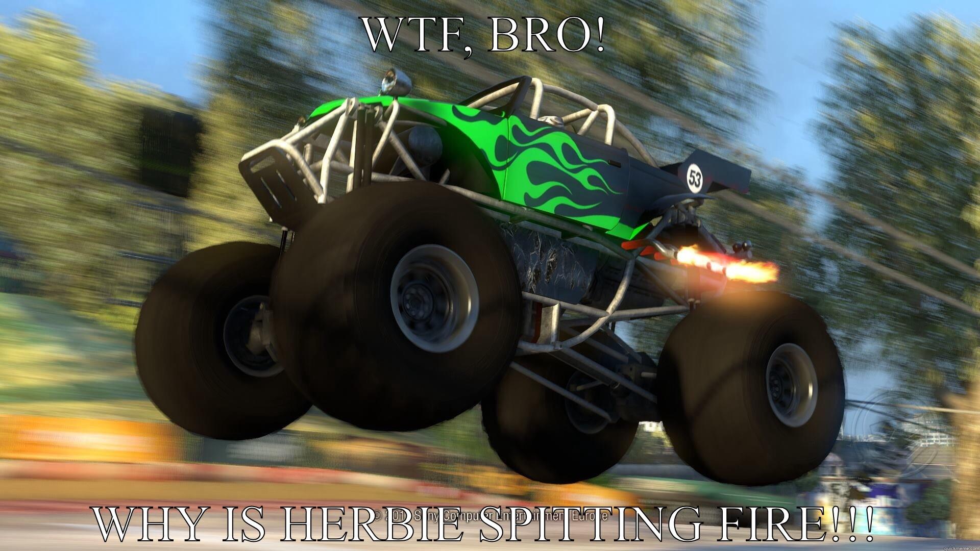 WTF, BRO! WHY IS HERBIE SPITTING FIRE!!! Misc