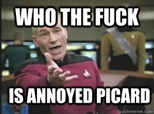 Who the fuck is annoyed picard  Annoyed Picard