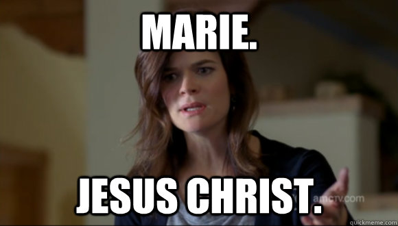 Marie. Jesus Christ.  
