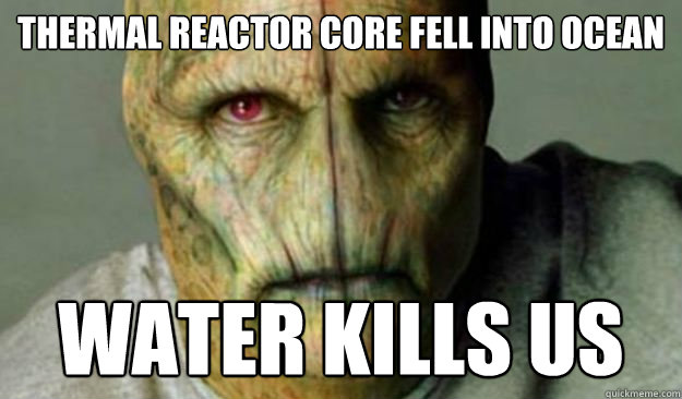 Thermal reactor core fell into ocean water kills us  Other World Problems